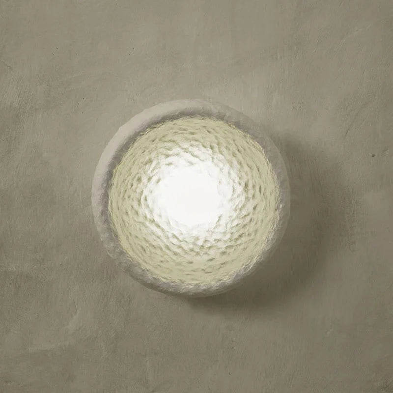 LED-Wandleuchte Vintage aus Resin und Glas Wabi Sabi - vue 5 sur 9
