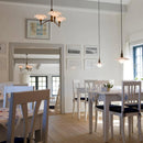 Lustre design style danois avec branches chromées
