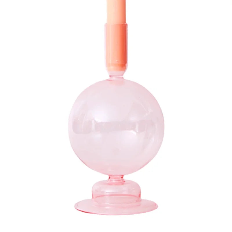 bougeoirs coniques en verre pour décoration de table de mariage - vue 26 sur 32