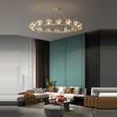 Art-déco-Deckenleuchte gold schwarz Design Kristall