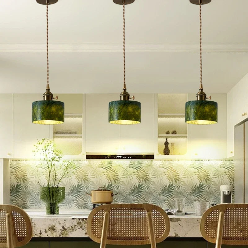 suspension en jade naturel style rétro français pour intérieur élégant - vue 6 sur 7