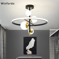 lustre led moderne simple boule nordique pour éclairage intérieur