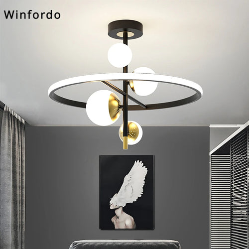 lustre nordique moderne à led simple boule pour éclairage intérieur