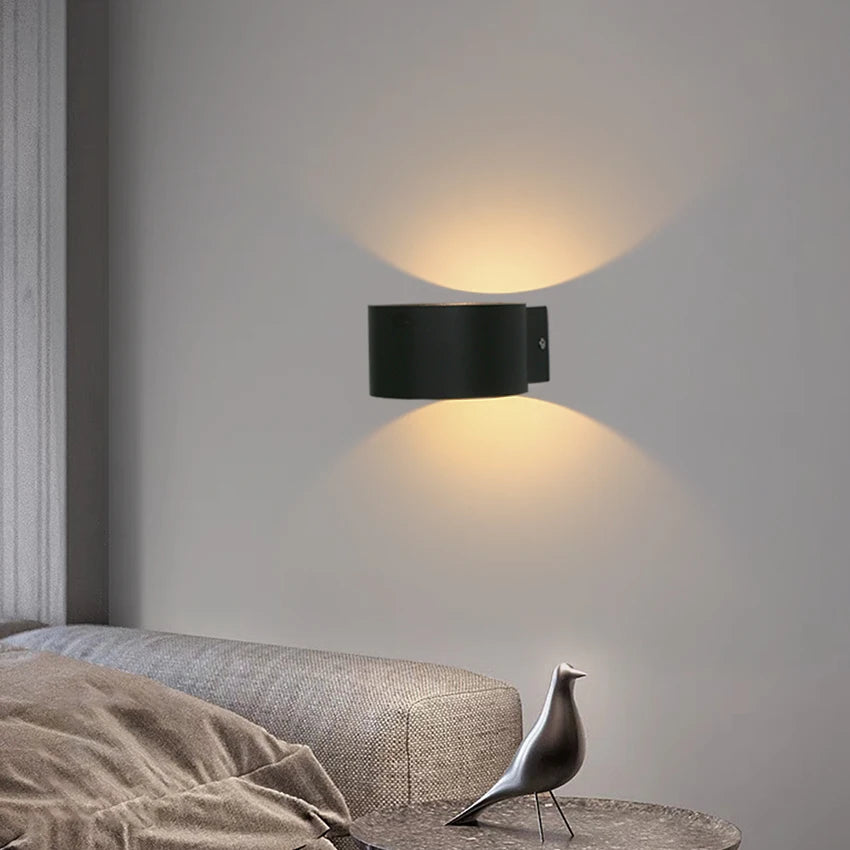 led applique murale rond aluminium ac90-260v - vue 6 sur 8