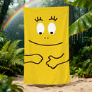 serviette de plage barbapapas sechage rapide douce dessin