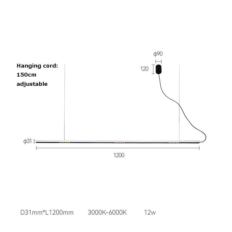 lustre à led à intensité variable nouvelle tendance 2024 éclairage décoratif - vue 12 sur 11