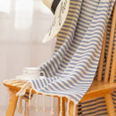 serviette de plage turque extra large rayures franges