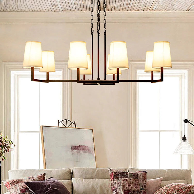 lustre industriel américain vintage loft créatif suspendu - vue 3 sur 5