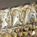 Luxuriöse LED-Deckenleuchte Ring dimmbar Gold Kristall