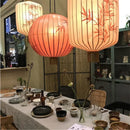 Kronleuchter aus Stoff im Retro-Stil für Restaurant- und Balkondekoration