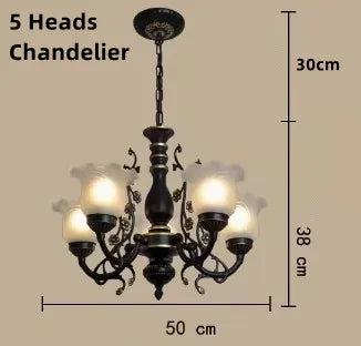 Vintage Kronleuchter aus Glas im europäischen Stil für Innendekoration