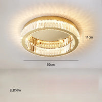 lustre en or et argent avec led dimmable rond