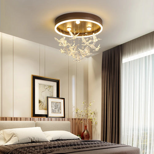 Kreativer LED-Kronleuchter aus Kristall, modern, warm und romantisch - vue 3 sur 8