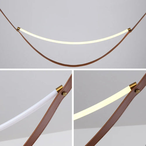 lustre led en silicone et cuir artificiel pour hôtel