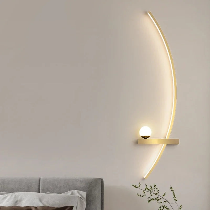 Applique murale LED nordique à rayures - vue 4 sur 18