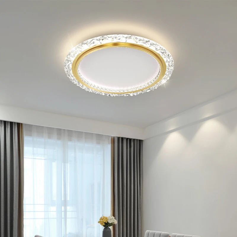 lustre moderne simple en cristal led de luxe - vue 4 sur 24