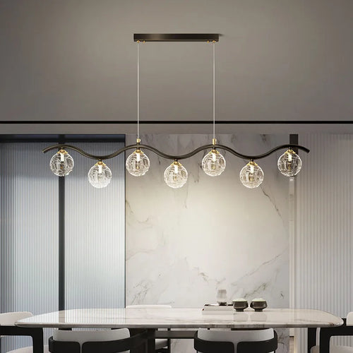 Moderne Pendelleuchte aus Glas und Metall für den Innenbereich - vue 4 sur 10