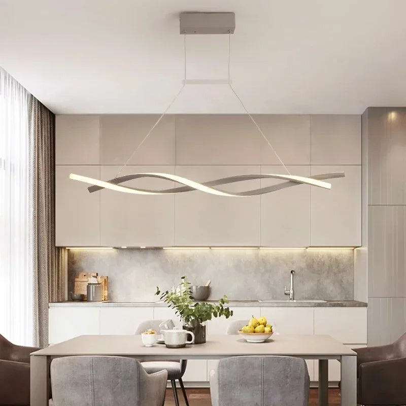 lustre led rotatif moderne à intensité variable pour éclairage décoratif - vue 7 sur 12