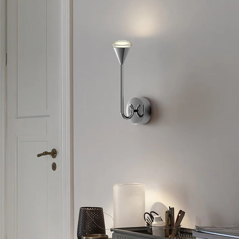 applique murale led conique pour éclairage décoratif extérieur et intérieur - vue 5 sur 12