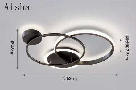 plafonnier led nordique design pour éclairage intérieur décoratif - vue 6 sur 7