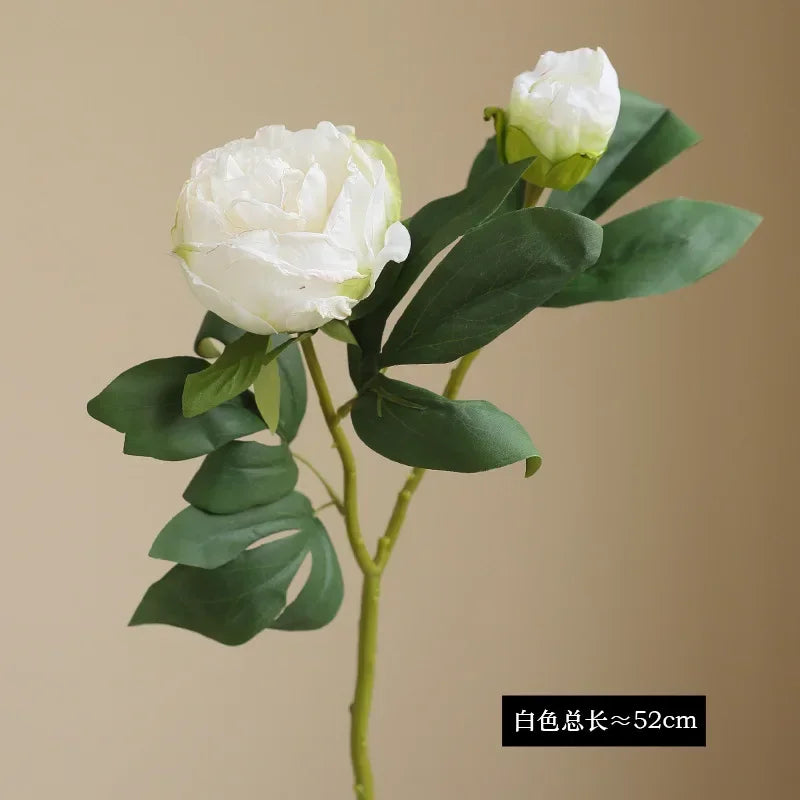 grandes fleurs artificielles de pivoine en soie pour décoration mariage - vue 9 sur 10
