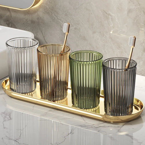 gobelet en acrylique pour brosse à dents accessoire de salle de bain élégant - vue 2 sur 10