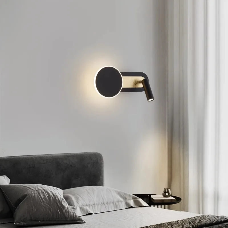 Moderne nordische LED-Wandleuchte rotierbar mit Schalter - vue 6 sur 8