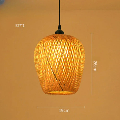 Suspension classique en bambou tissé
