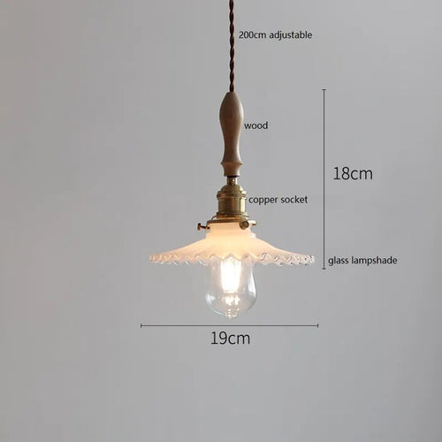 Design-Pendelleuchte LED Schmetterling Keramik und Holz - vue 28 sur 30