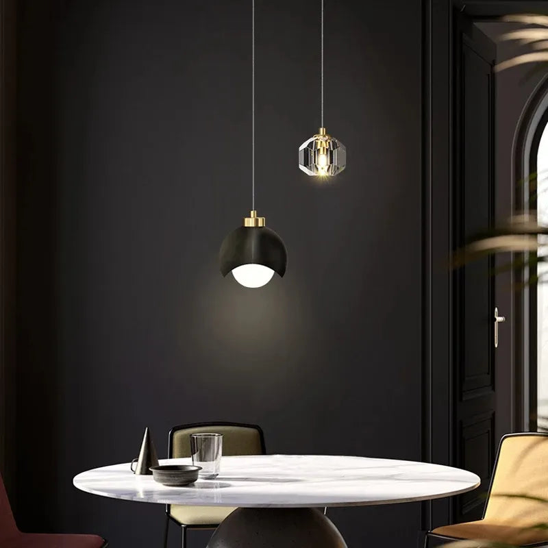Lustre LED en cristal de luxe nordique - vue 3 sur 14
