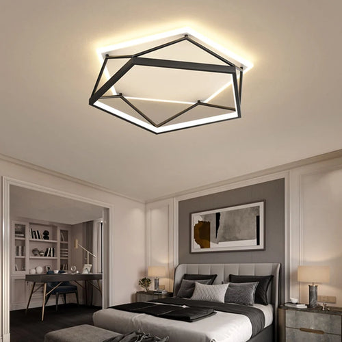 Moderne LED-Pendelleuchte quadratisch rund industriell - vue 3 sur 12