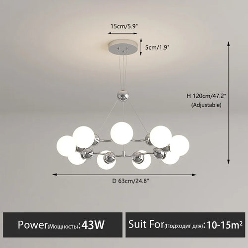 Moderne LED-Pendelleuchte für elegante Innendekoration - vue 11 sur 22