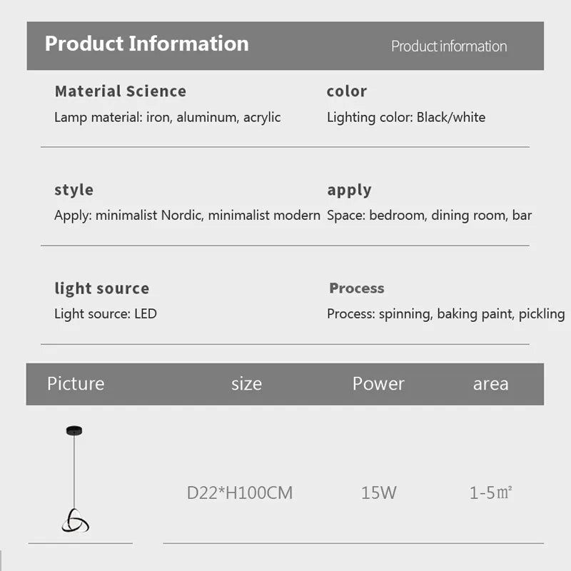 Suspension LED au design minimaliste moderne - vue 6 sur 9