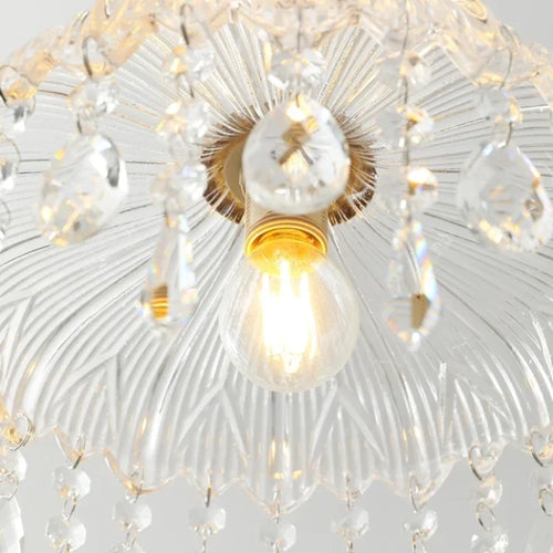 lustre vintage en cristal led design floral élégant