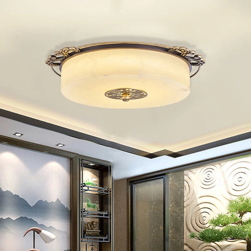 plafonnier led luxe marbre circulaire pour grand ménage