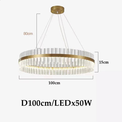 Moderner LED-Kronleuchter aus Kristall für elegantes Licht - vue 15 sur 15
