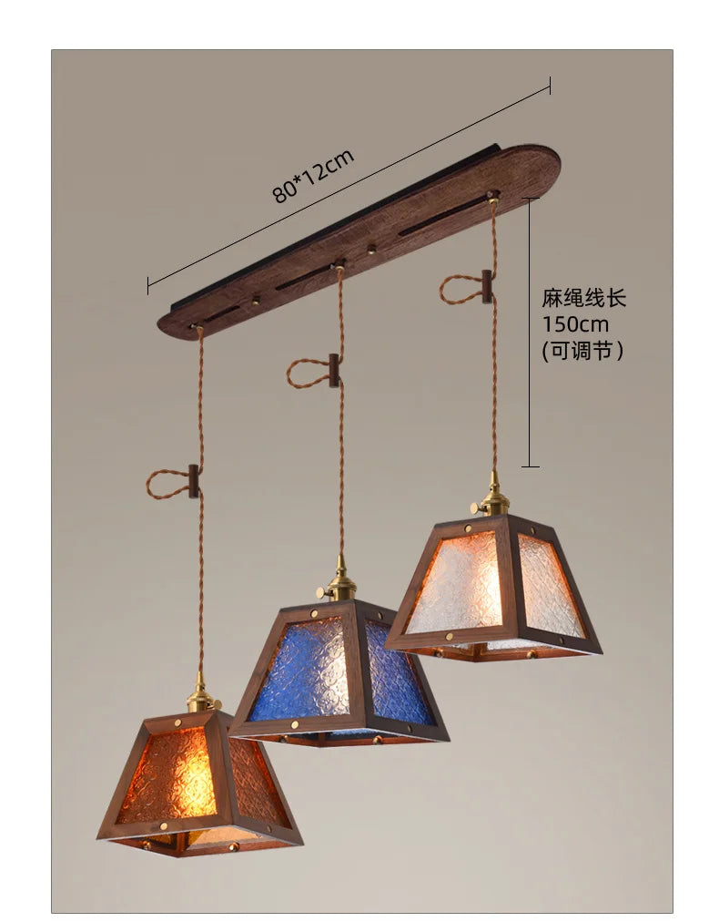suspension en verre tiffany pour restaurant et bar - vue 12 sur 11