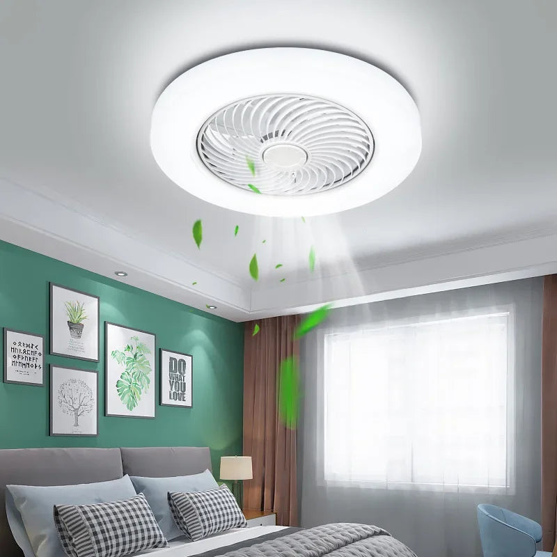 ventilateur de plafond intelligent bluetooth avec lumière télécommande - vue 5 sur 16