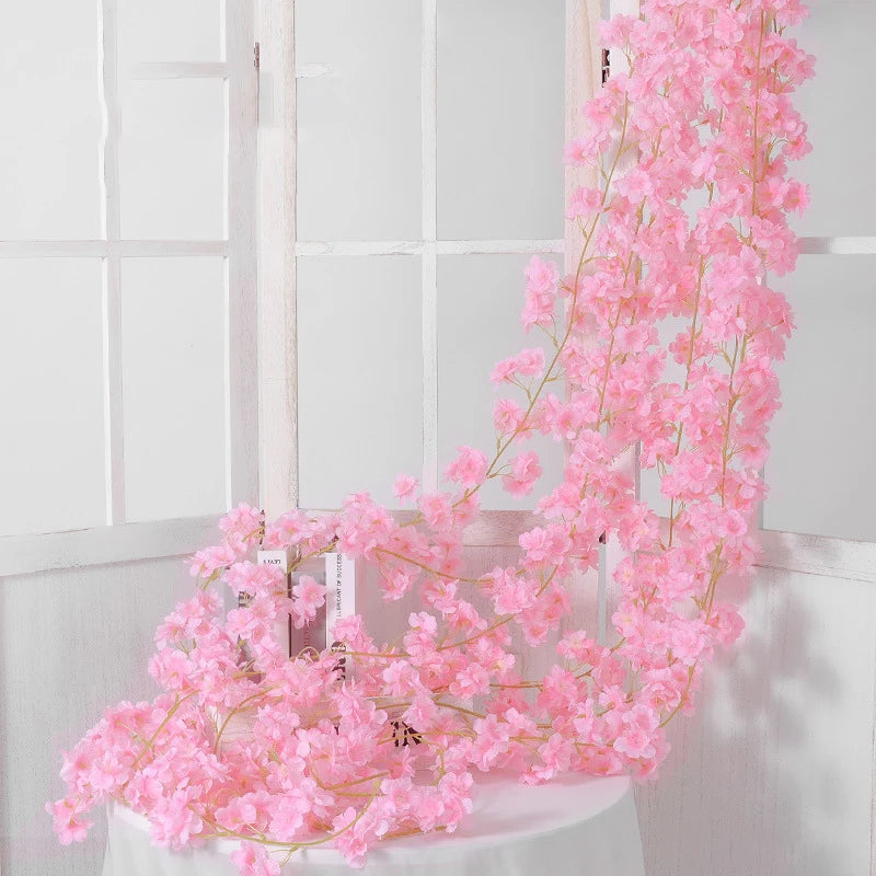 guirlande de fleurs artificielles pour décoration de mariage et intérieur - vue 15 sur 17