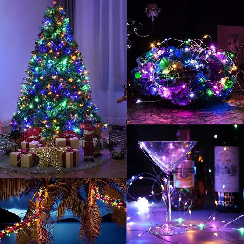 guirlande lumineuse led avec télécommande pour fêtes et décorations
