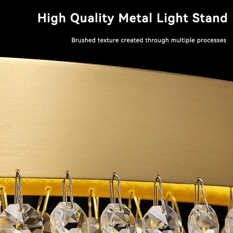 plafonnier led moderne en cristal luminaire décoratif d'intérieur - vue 7 sur 14
