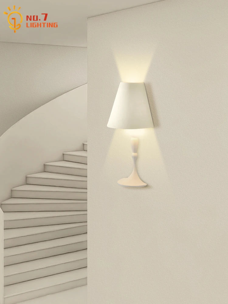 applique murale design moderne en gypse led art minimaliste - vue 3 sur 7