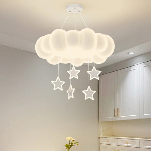 Kreative Pendelleuchte in Wolkenform für Jungen oder Mädchen - vue 3 sur 10