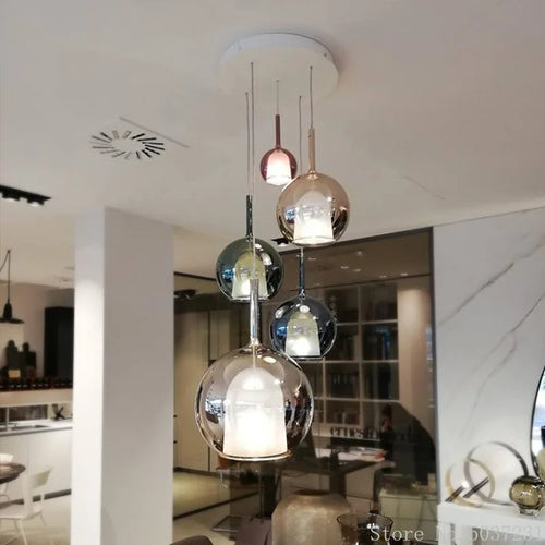Nordische Pendelleuchte aus Glas, schlicht und modern - vue 2 sur 15