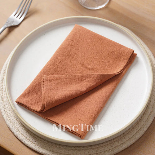 Serviette de table coton lavé doux style classique - vue 7 sur 7