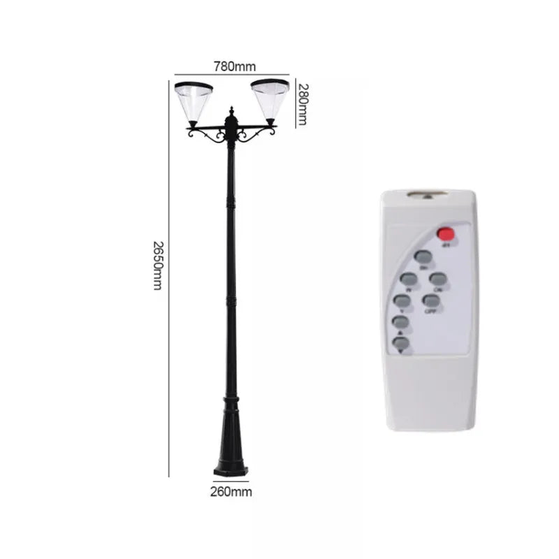 lampe solaire led pour éclairage extérieur jardin et route - vue 13 sur 16