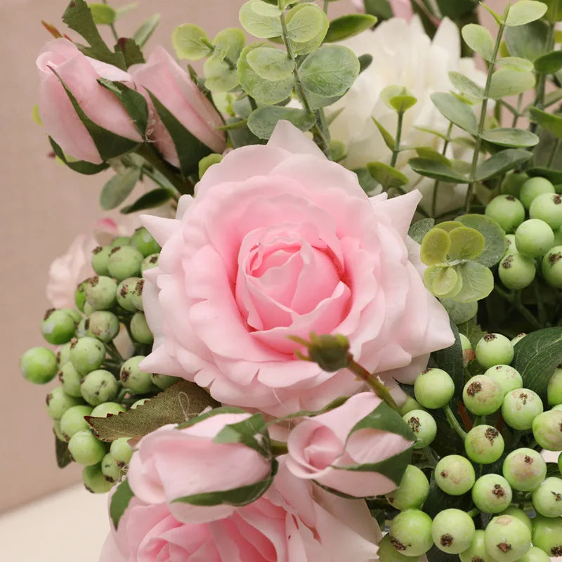 bouquet de roses artificielles pour mariage et décoration - vue 5 sur 11