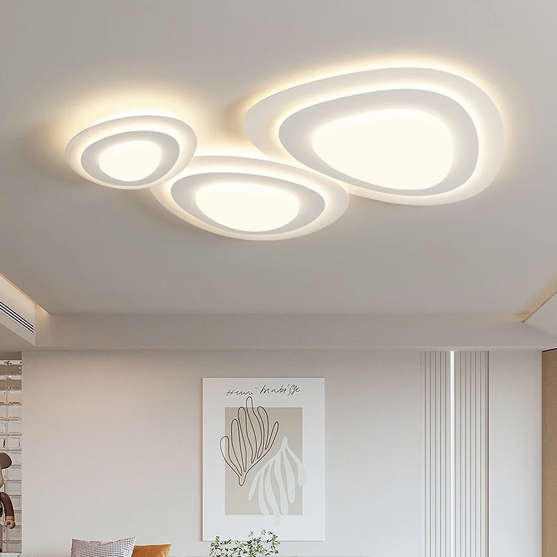lustre qiyimei en forme de triangle luminaires éclairage intérieur - vue 3 sur 12