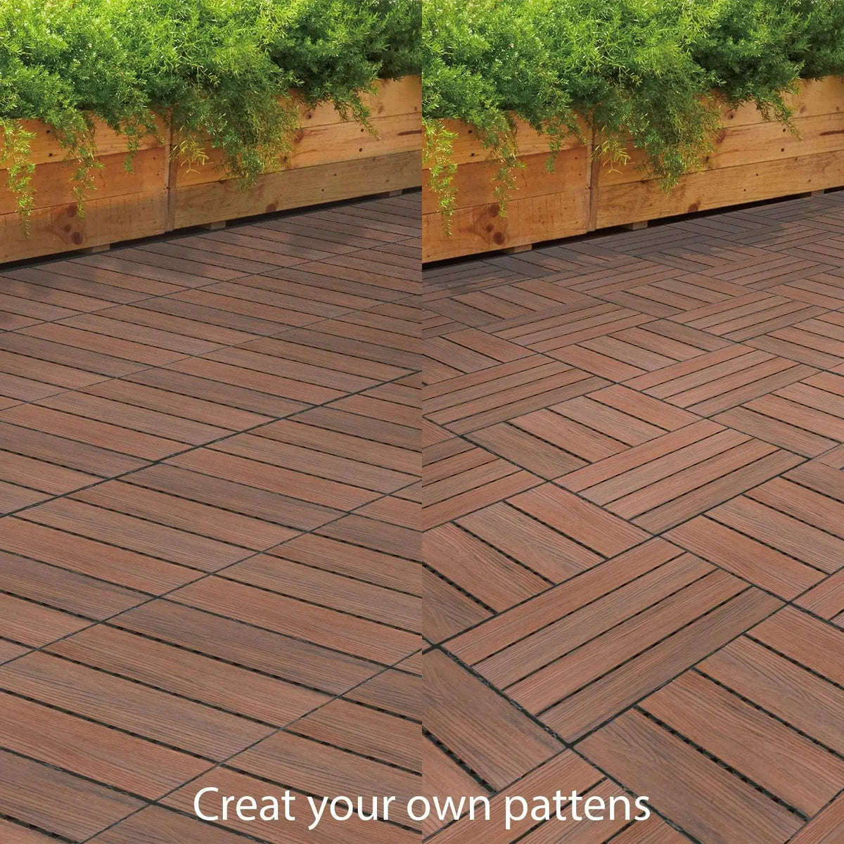 30 dalles clipsables bois massif pour terrasse balcon - vue 2 sur 6