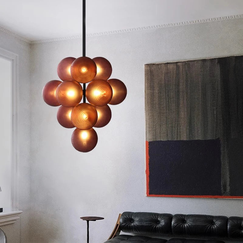 Lampadaire scandinave moderne en forme de raisin - vue 3 sur 18